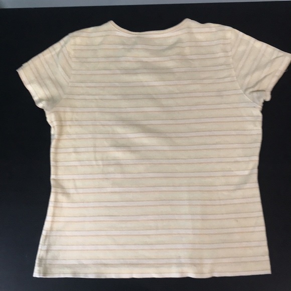 Orange, yellow and white ribbed texture shirt - Picture 3 of 3